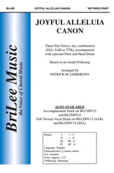 Joyful Alleluia Canon Three-Part Treble choral sheet music cover